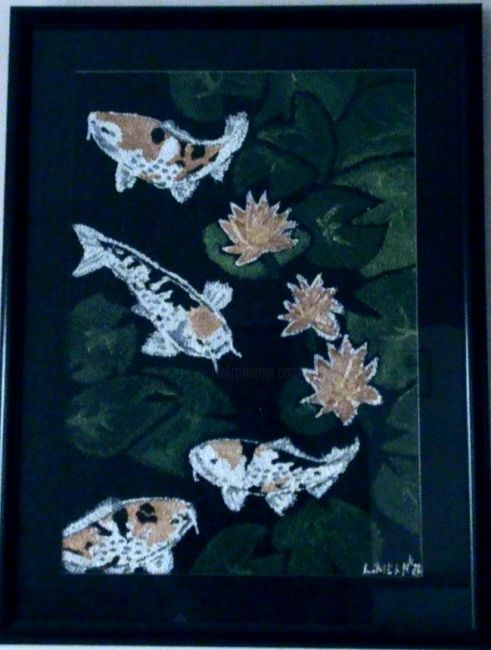 Painting titled "Koi 2" by Canvas On Life, Original Artwork