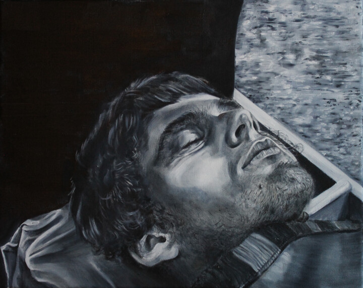 Pintura intitulada "Sleeper 2" por Loïc Desroeux, Obras de arte originais, Óleo