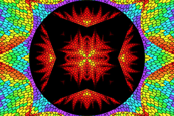 Digital Arts titled "kaleidoscope-colored" by Loic Giraud, Original Artwork, 2D Digital Work