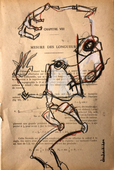 Disegno intitolato "Monstre éducatif 28…" da Loic Tarin (Doudoudidon), Opera d'arte originale, Matita