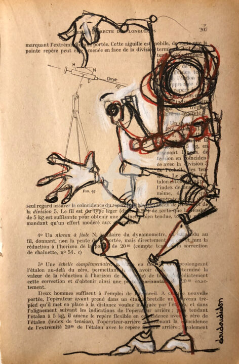 Disegno intitolato "Monstre éducatif 31…" da Loic Tarin (Doudoudidon), Opera d'arte originale, Matita