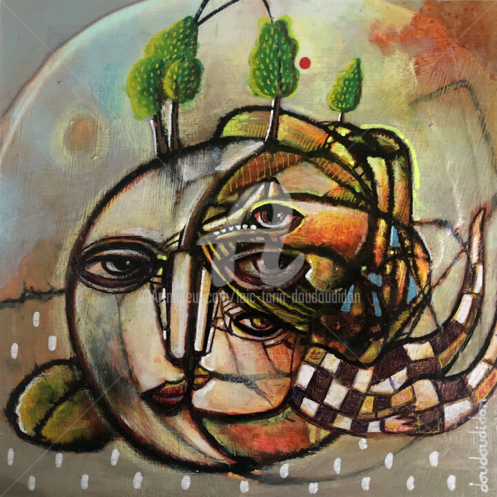 Peinture intitulée "Inauguration alchim…" par Loic Tarin (Doudoudidon), Œuvre d'art originale, Acrylique