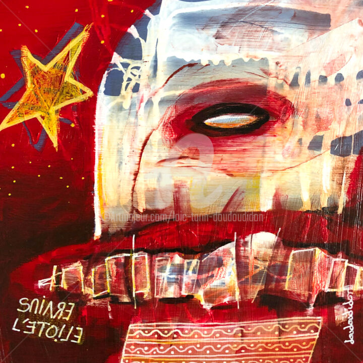 Pintura titulada "Etoile à suivre" por Loic Tarin (Doudoudidon), Obra de arte original, Acrílico
