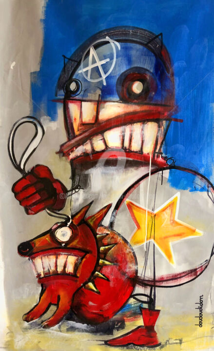 Malerei mit dem Titel "Everybody has somet…" von Loic Tarin (Doudoudidon), Original-Kunstwerk, Acryl