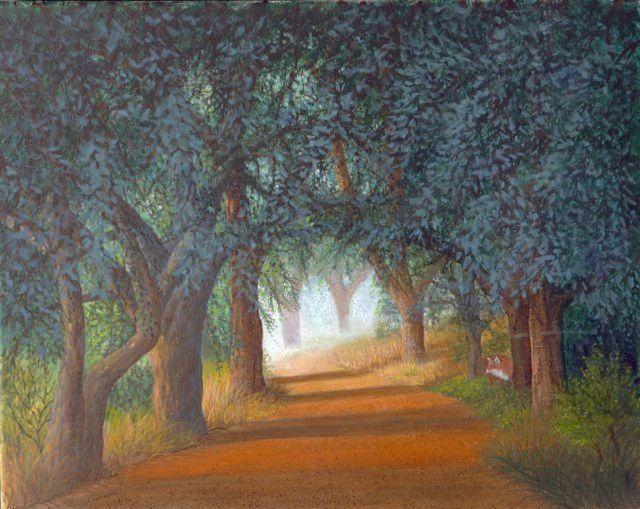 Pintura intitulada "The Path #4" por Lois Smith, Obras de arte originais, Óleo