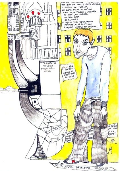 Drawing titled "80strips.jpg" by Predrag Lojanica, Original Art, Other