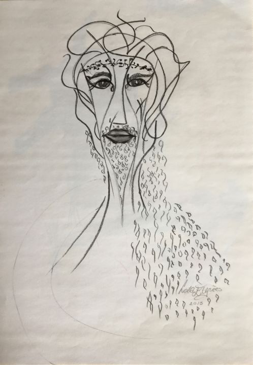 Drawing titled "Salah ad-Din    -…" by Lola Èlysèes, Original Artwork, Pencil