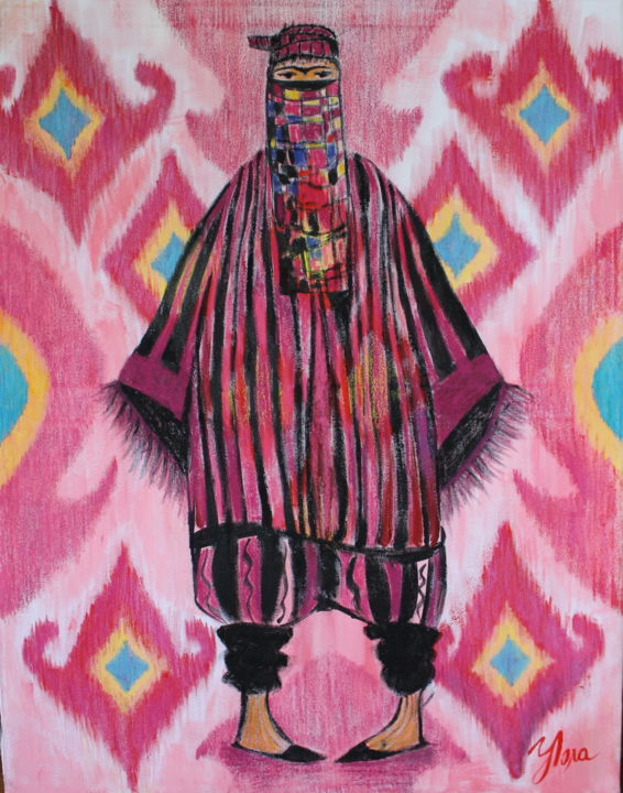 Pittura intitolato "Tajik woman" da Lola Umarova, Opera d'arte originale, Pastello