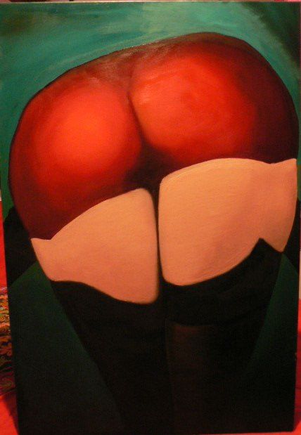 Painting titled "Apple" by Lola Kerecki, Original Artwork