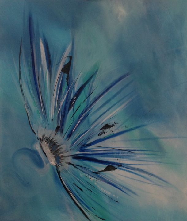 Peinture intitulée "Blue badoudi badouda" par Stephanie Belso, Œuvre d'art originale