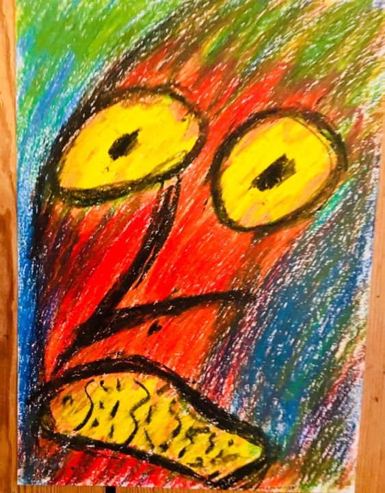 Malerei mit dem Titel "Save The Trees" von Free Man, Original-Kunstwerk, Pastell