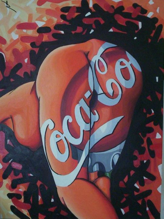 Pintura titulada "Tatuaje coca cola" por Loloramirez, Obra de arte original