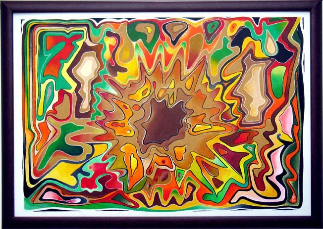 Peinture intitulée "Big-bang" par Claude Lomondais, Œuvre d'art originale,