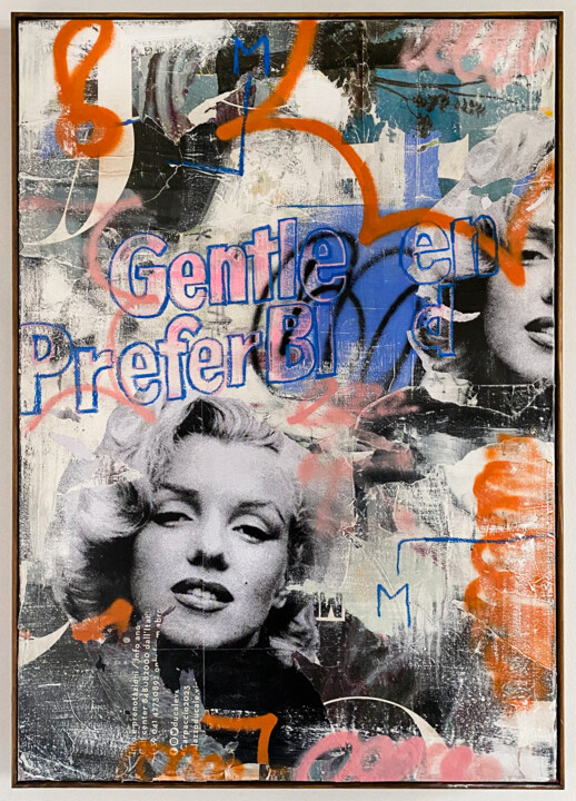 Painting titled "Blondes Remix" by Lons, Original Artwork, Acrylic Mounted on Wood Stretcher frame