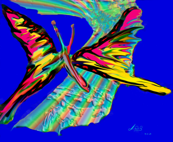 Digital Arts titled "Rayon de soleil" by Lookus Art, Original Artwork, Digital Painting