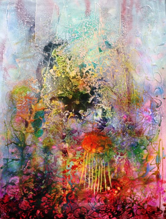Pintura intitulada "corais-015.jpg" por Lopes De Sousa, Obras de arte originais