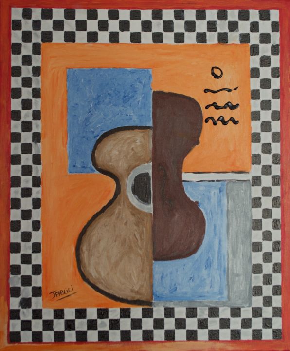 Painting titled "Instuments sounds (…" by Mounir Jablili, Original Artwork, Acrylic