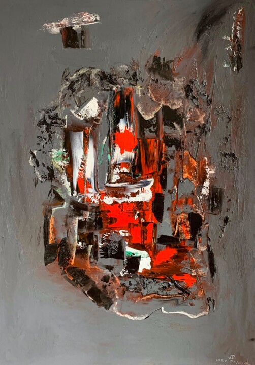Картина под названием "Pairing  abstract o…" - Lora Pavlova, Подлинное произведение искусства, Масло