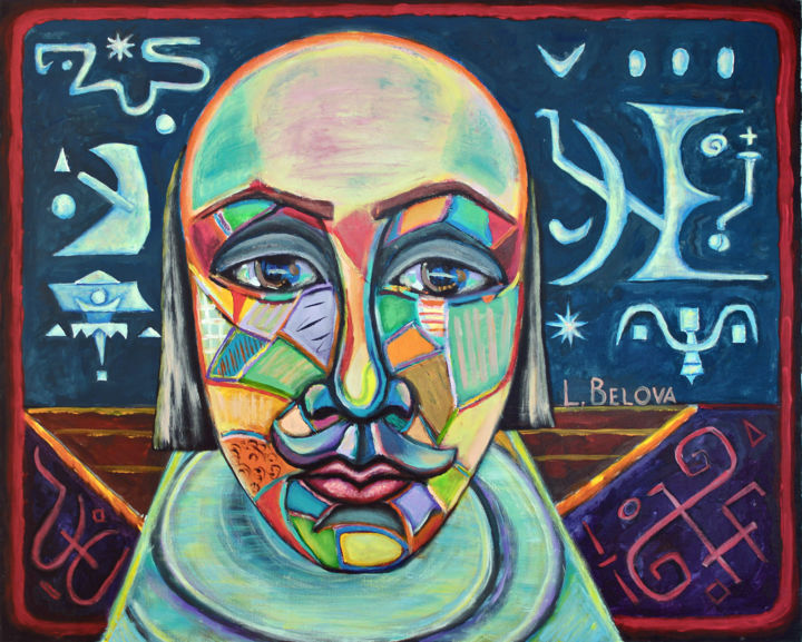 Painting titled "Shakespeare" by Larisa Belova, Original Artwork, Acrylic