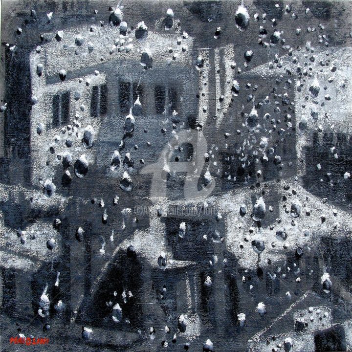 Painting titled "" JOUR DE PLUIE "" by Carlo Maiolini, Original Artwork, Oil