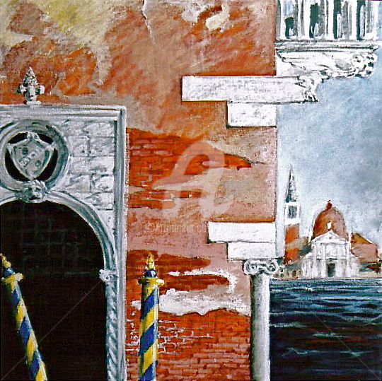 Painting titled "L'AUTRE VENISE 3" by Carlo Maiolini, Original Artwork