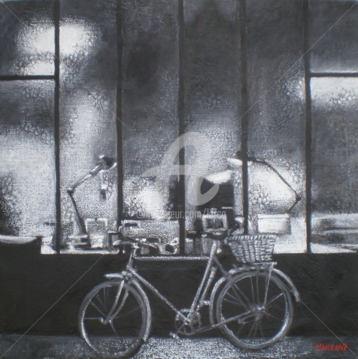Painting titled "L'ATELIER" by Carlo Maiolini, Original Artwork