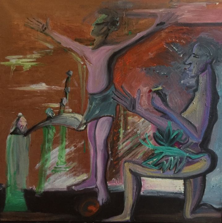 Malarstwo zatytułowany „délires” autorstwa Lorca Maubourguet, Oryginalna praca, Olej