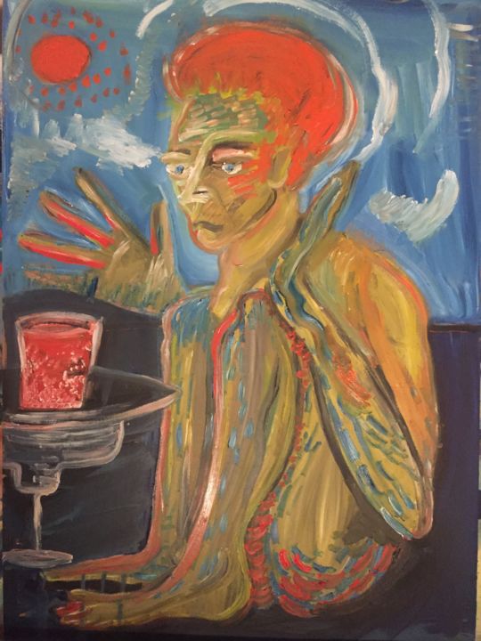 Peinture intitulée "limonade" par Lorca Maubourguet, Œuvre d'art originale, Huile
