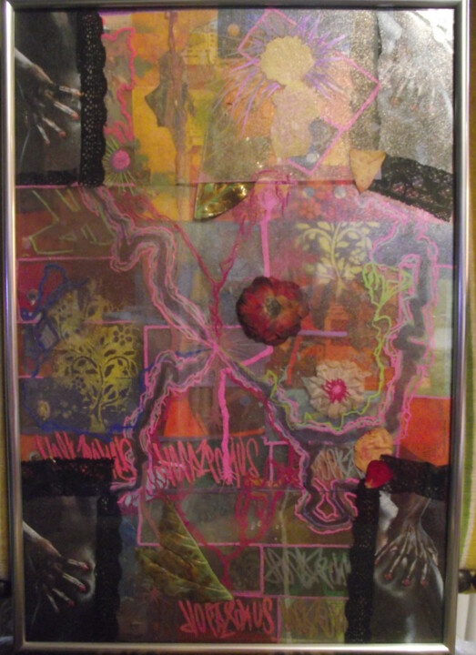 Collages titled "FlowAss" by Lord Faz, Original Artwork, Collages Mounted on Plexiglass