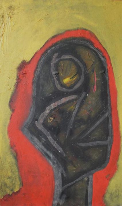 Peinture intitulée "Afrikan alien" par Adn Lord, Œuvre d'art originale