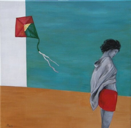 Painting titled "senza vento" by Loredana Albanese, Original Artwork