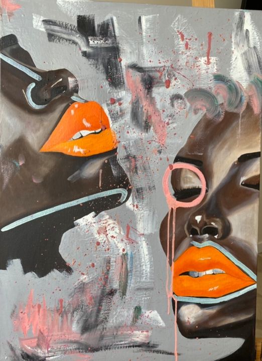 Painting titled "“Twins inside”" by Loredana Obada, Original Artwork, Oil