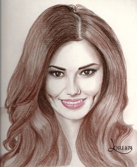 Drawing titled "Cheryl" by Tatiana Rudnevskaia, Original Artwork