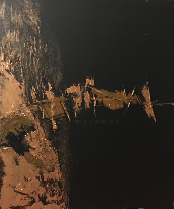 Peinture intitulée "Astéroide" par Loreleï Terrier, Œuvre d'art originale, Huile