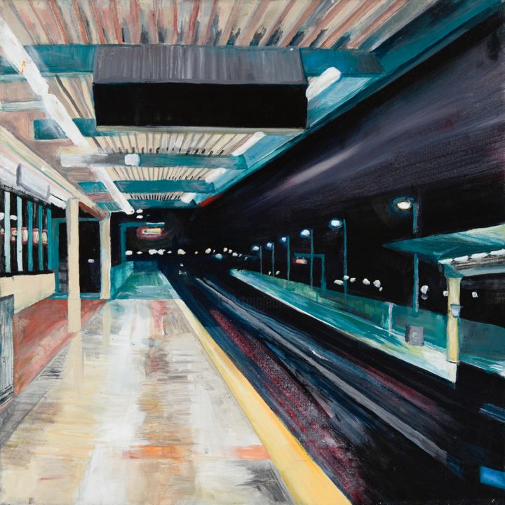 Painting titled "Macarthur Station" by Lorelei Linklater, Original Artwork, Acrylic