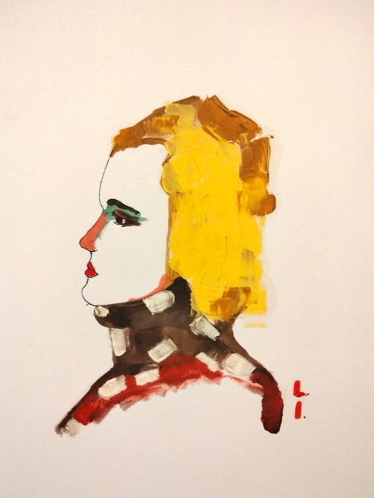 Pintura intitulada "Face 2" por Lorena Iavorschi, Obras de arte originais, Óleo