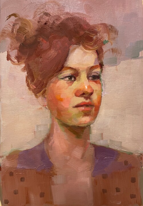 Painting titled "Solace" by Lorena Iavorschi, Original Artwork, Oil