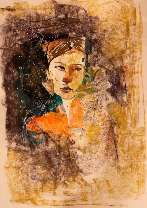 Pittura intitolato "Introspection3" da Lorena Iavorschi, Opera d'arte originale, Pastello