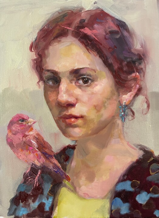 Peinture intitulée "Afternoon violet" par Lorena Iavorschi, Œuvre d'art originale, Huile