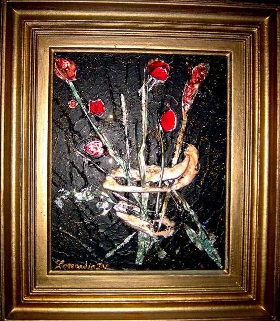 Pittura intitolato "Fiore" da Lorenadia Vidoni, Opera d'arte originale