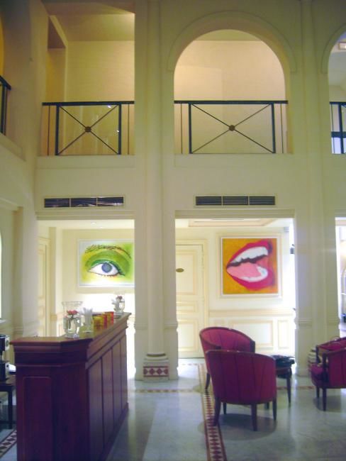 Peinture intitulée "Boscolo Hôtel à Nice" par Lorenadia Vidoni, Œuvre d'art originale, Huile