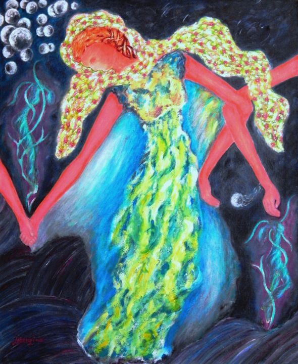 Painting titled "Dance" by Lorenzina B, Original Artwork, Acrylic