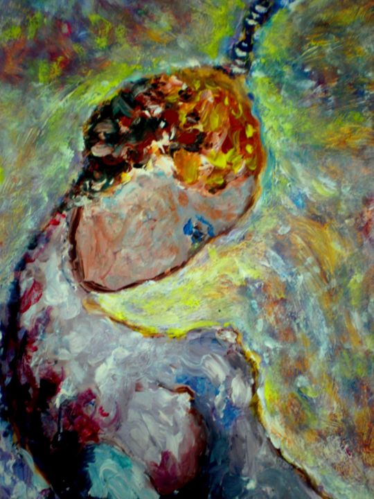 Painting titled "Muses and the Eyes…" by Lorenzina B, Original Artwork, Acrylic