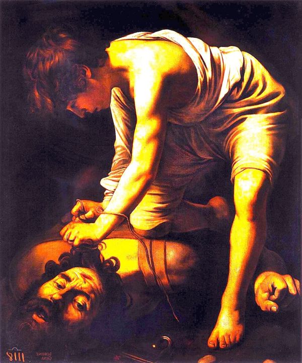 Pintura titulada "davide e golia in o…" por Lorenz Guss, Obra de arte original