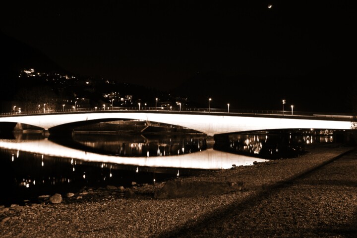 Fotografia intitolato "ponte bianco" da Lorenzo Corti, Opera d'arte originale, Fotografia digitale