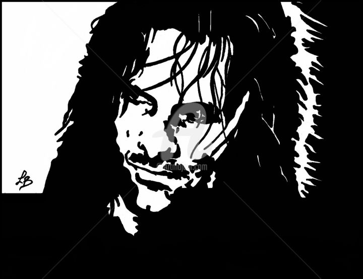 Drawing titled "Aragorn.jpg" by Lorenzo Barruscotto, Original Artwork, Marker
