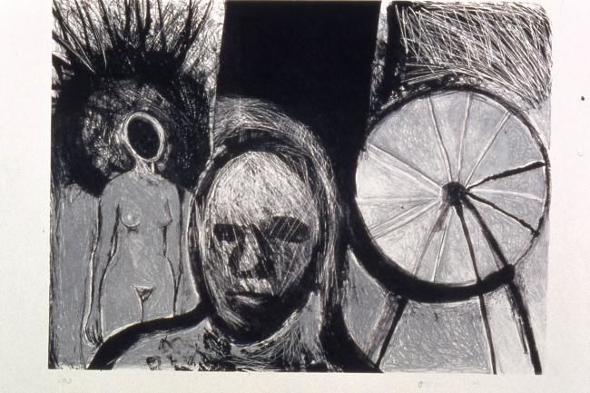 Printmaking titled "Rumplestiltskin and…" by Loretta Mossman, Original Art,