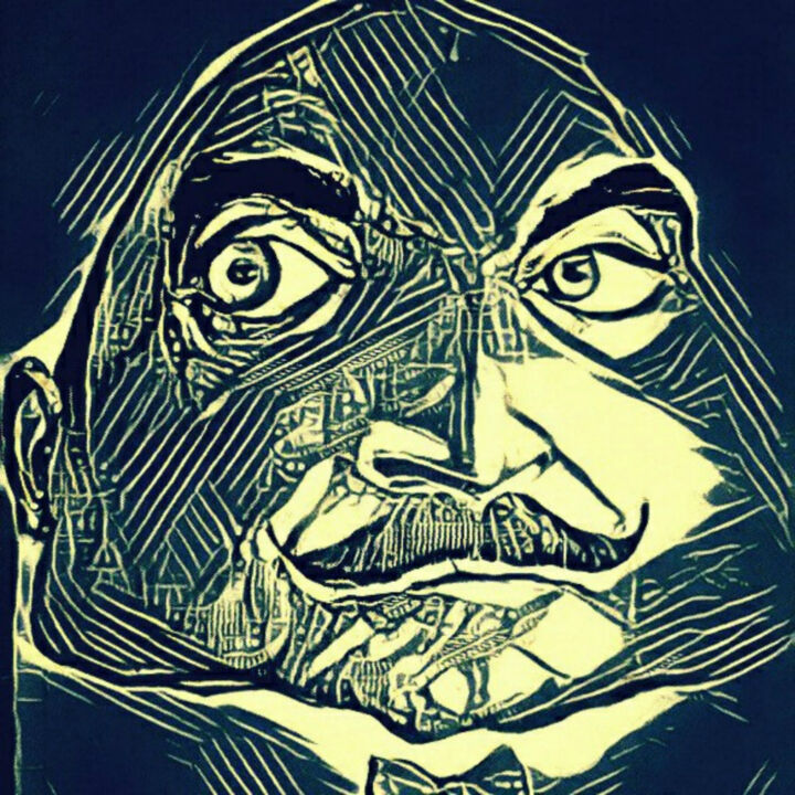 Tekening getiteld "My ''Poirot"" door Florian T, Origineel Kunstwerk, Inkt