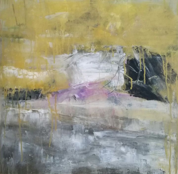 Pittura intitolato "tempête de sable" da Martine Swynghedauw, Opera d'arte originale, Acrilico