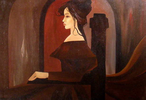 Peinture intitulée "Королева" par Larisa Ilchenko, Œuvre d'art originale